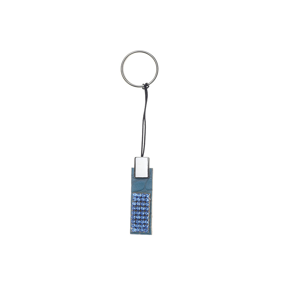CNG Girona - nikkel/világoskék/kék kulcstartó